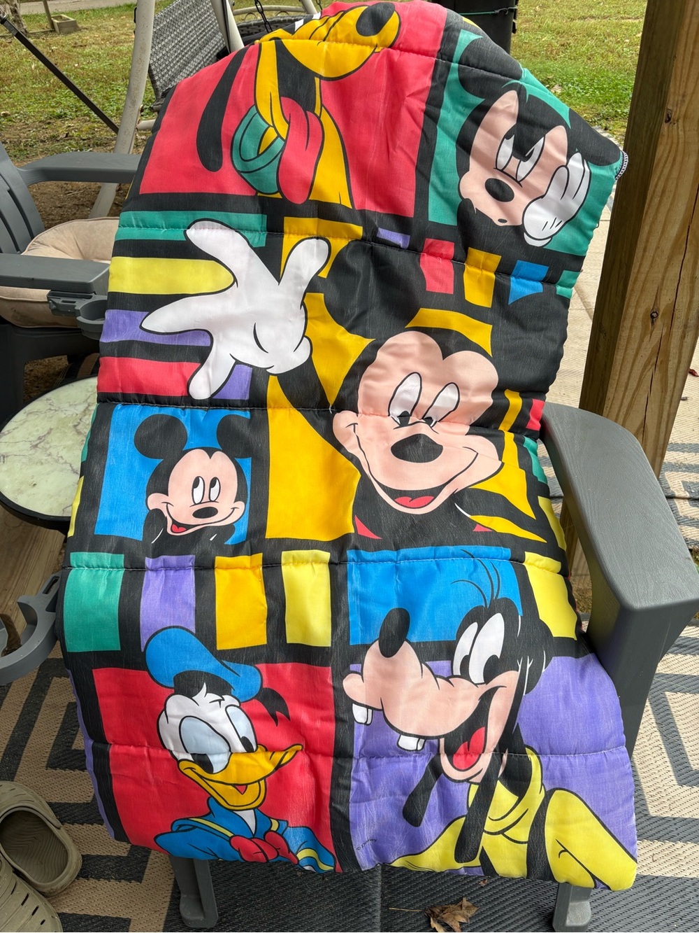 Vintage Disney Characters Multi-Color Kids sleeping bag